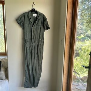 Green Short Sleeve Jumpsuit